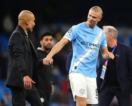 Haaland Becomes Part of Elite Champions League 50-Goal Group, Praised by Guardiola as Ronaldo and Messi's Equal